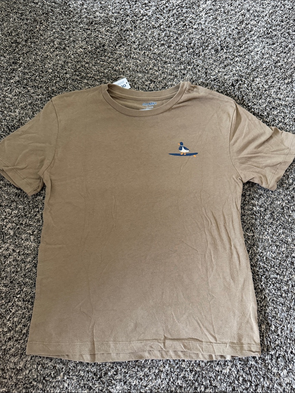 Boys Tan Graphic Crew Neck T-Shirt - Old Navy